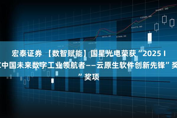 宏泰证券 【数智赋能】国星光电荣获“2025 IDC中国未来数字工业领航者——云原生软件创新先锋”奖项