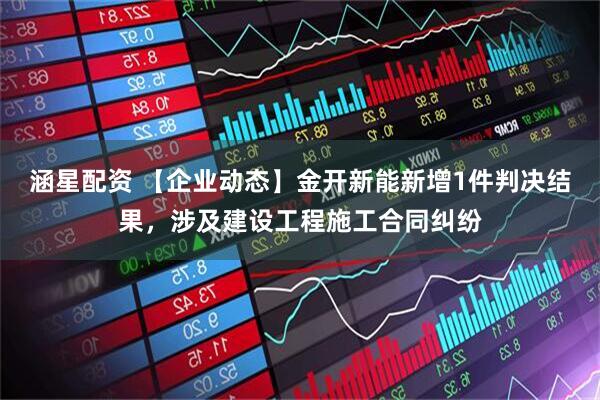 涵星配资 【企业动态】金开新能新增1件判决结果，涉及建设工程施工合同纠纷