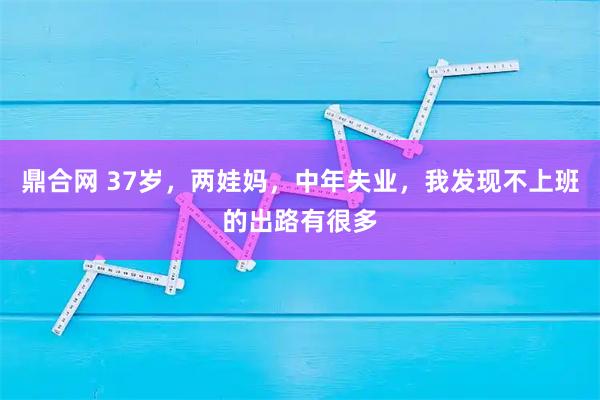 鼎合网 37岁,两娃妈,中年失业,我发现不上班的出路有很多
